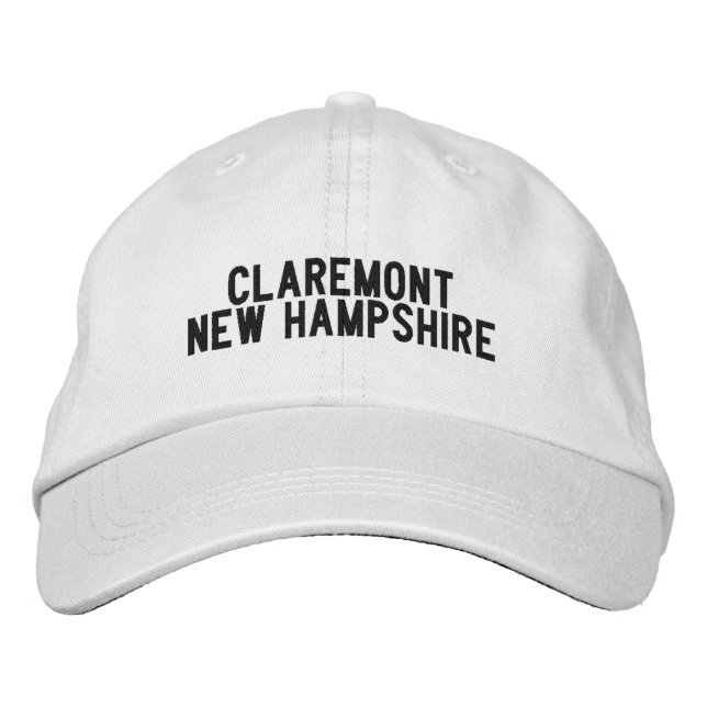 Claremont New Hampshire mössa Broderad Keps (Framsida)