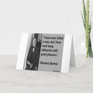 Clarence Darrow & Obituary Quote Kort