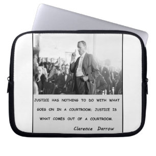 Clarence Darrow rättvisa går ut ur rättssal Laptop Fodral