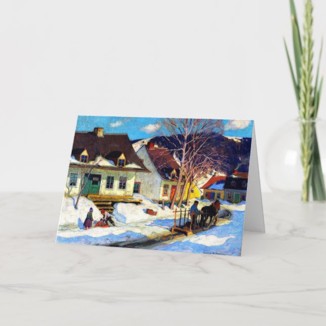 Clarence Gagnon - A Quebec Village Postcard Kort (Framsida)