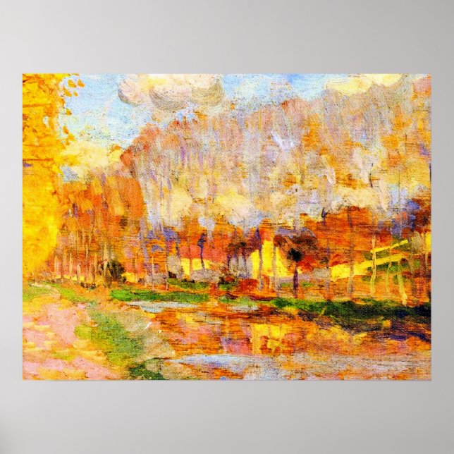 Clarence Gagnon art, Canal du Loing, Moret Poster (Framsidan)