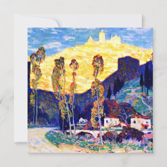 Clarence Gagnon art, Evening, Siena Kort (Framsida)