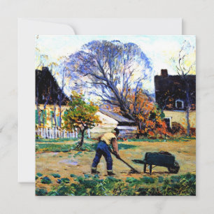 Clarence Gagnon art - Fall Scene, Baie-Saint-Paul Kort