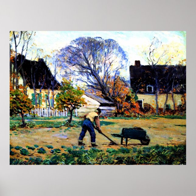 Clarence Gagnon art - Fall Scene, Baie-Saint-Paul Poster (Framsidan)