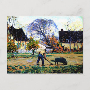 Clarence Gagnon art - Fall Scene, Baie-Saint-Paul Vykort