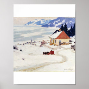 Clarence Gagnon Den röda kärren Poster
