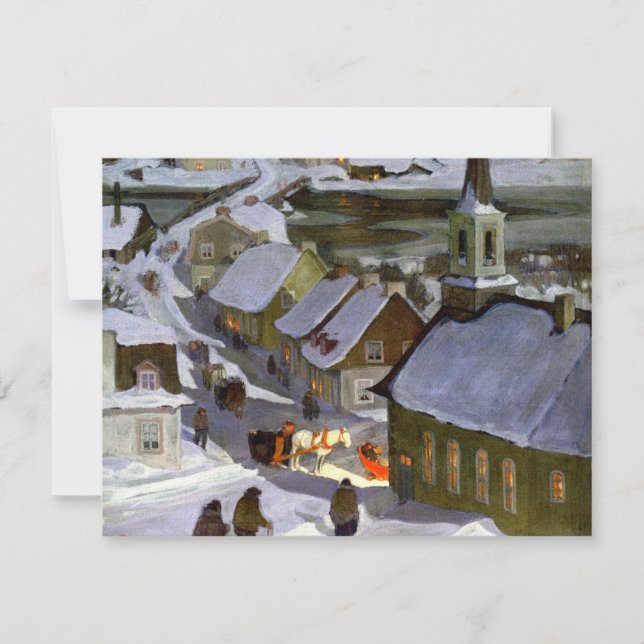 Clarence Gagnon - Mass Greeting Card för midnatt Kort (Framsida)
