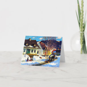 Clarence Gagnon - Quebec Village Greeting Card Tack Kort