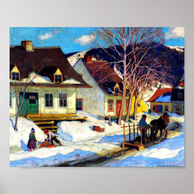 Clarence Gagnon - Quebec Village Poster (Framsidan)