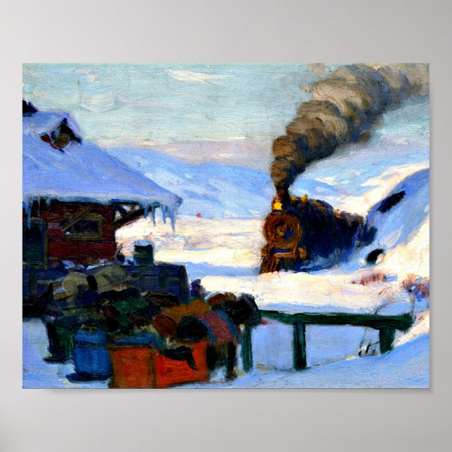 Clarence Gagnon - Tåg Baie-Saint Paul Poster (Framsidan)