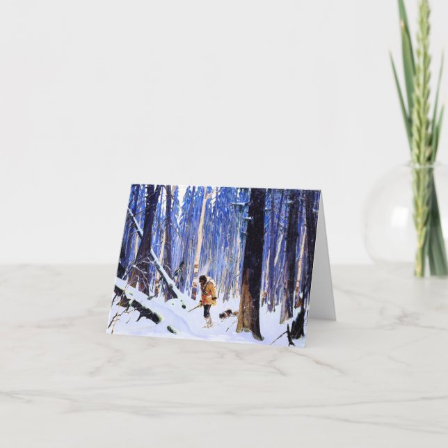 Clarence Gagnon - Trapper in the Woods Tack Kort (Framsida)