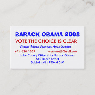 Clarence Gillispie, gemenskap Acti…, - Skräddarsy Visitkort