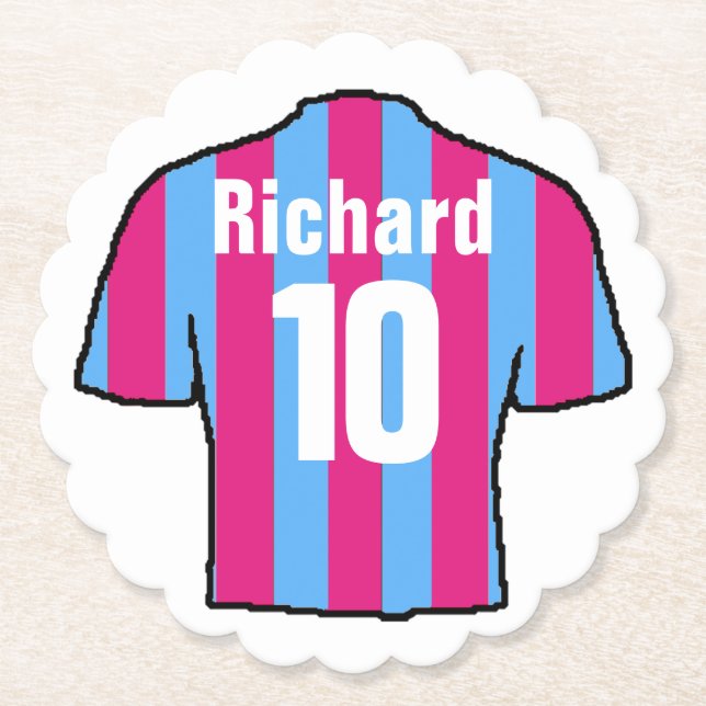 Claret och Blue Football Fläkt Underlägg Papper (Framsida)