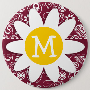 Claret Paisley; Blommigt; Daisy Knapp