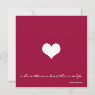 Claret Red & White Minimalist Wedding-inbjudan Inbjudningar
