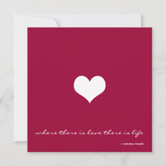 Claret Red & White Minimalist Wedding-inbjudan Inbjudningar