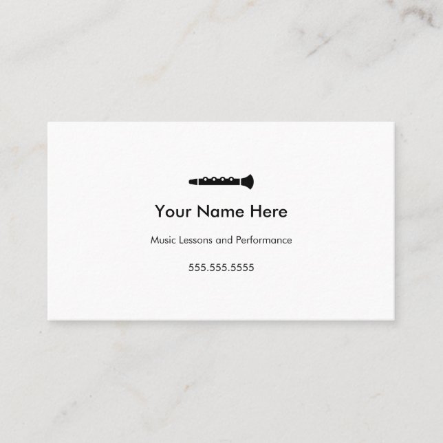 Clarinet Affärskort #2 Visitkort (Framsida)