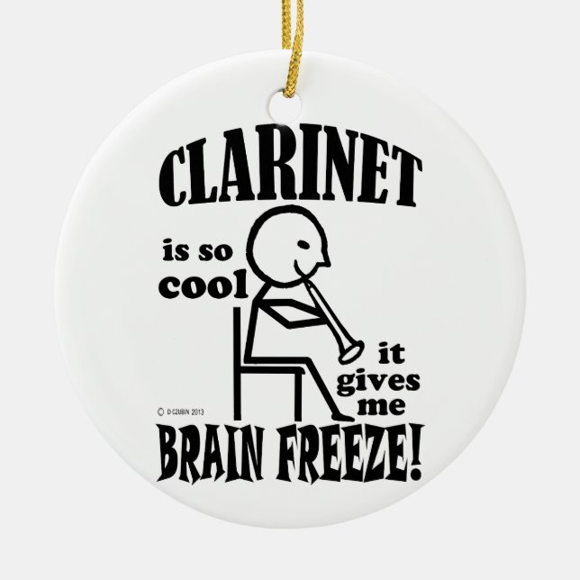 Clarinet, Brain Freeze Julgransprydnad Keramik (Framsidan)