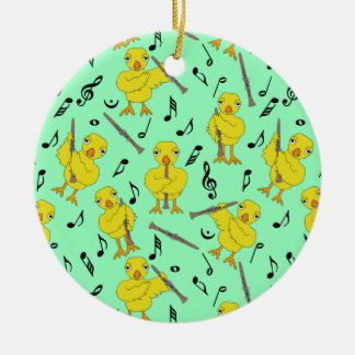 Clarinet Chick Clarinets Musik noter Julgransprydnad Keramik