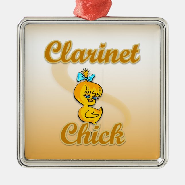 Clarinet Chick Julgransprydnad Metall (Framsidan)