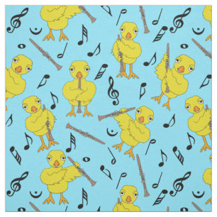 Clarinet Chick Musik noter Tyg