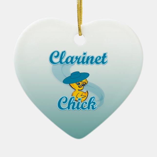 Clarinet Chick nr 3 Julgransprydnad Keramik (Framsidan)
