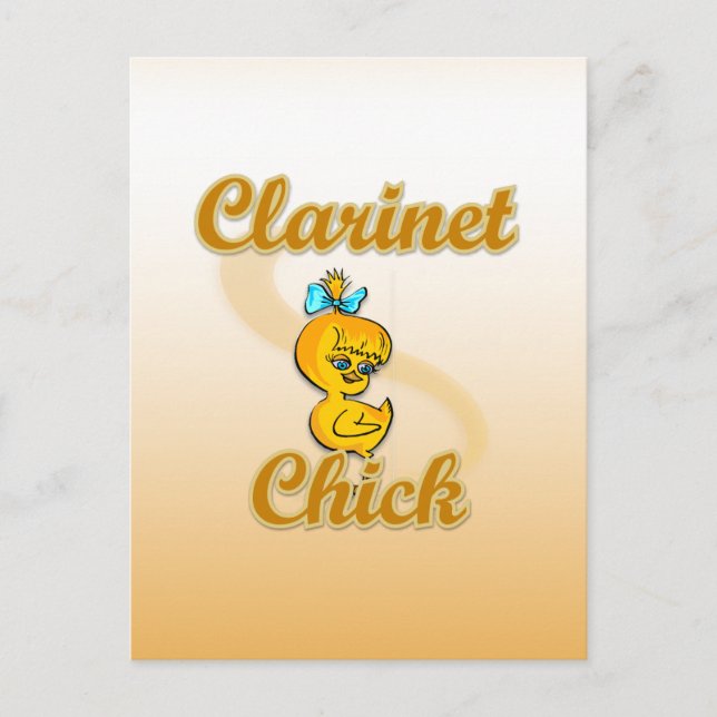 Clarinet Chick Vykort (Framsida)