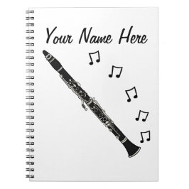 Clarinet Clarinetist Musician Music Teacher Anpass Anteckningsbok