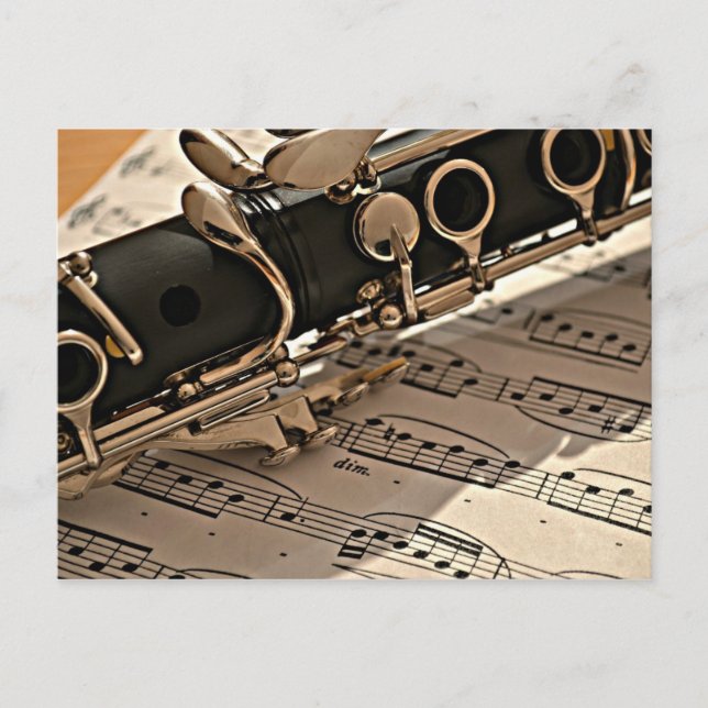 Clarinet Closeup Vykort (Framsida)