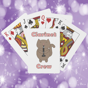 Clarinet Crew Funny Cat Casinokort