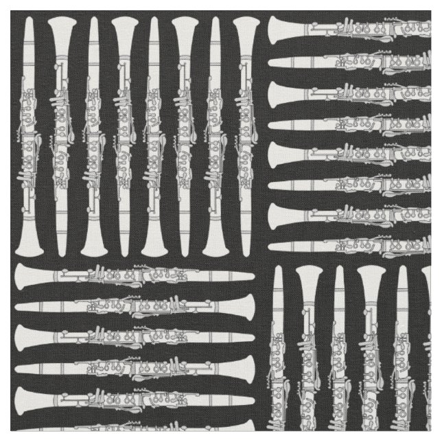 Clarinet Crosshatch Mönster Tyg (Närbild)