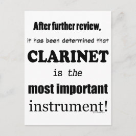 Clarinet, det viktigaste instrumentet vykort