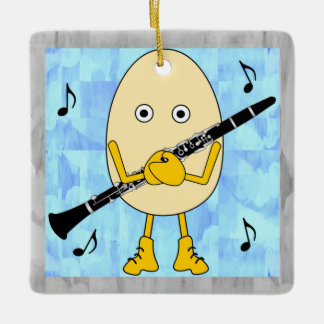 Clarinet Egghead Julgransprydnad Keramik
