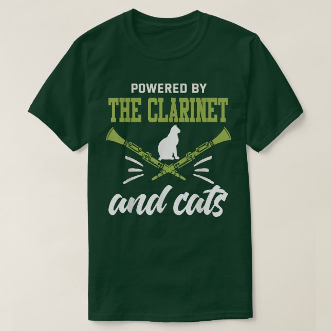 Clarinet Funny Cat Lover Clarinetist Clarinet Pla T Shirt (Design framsida)