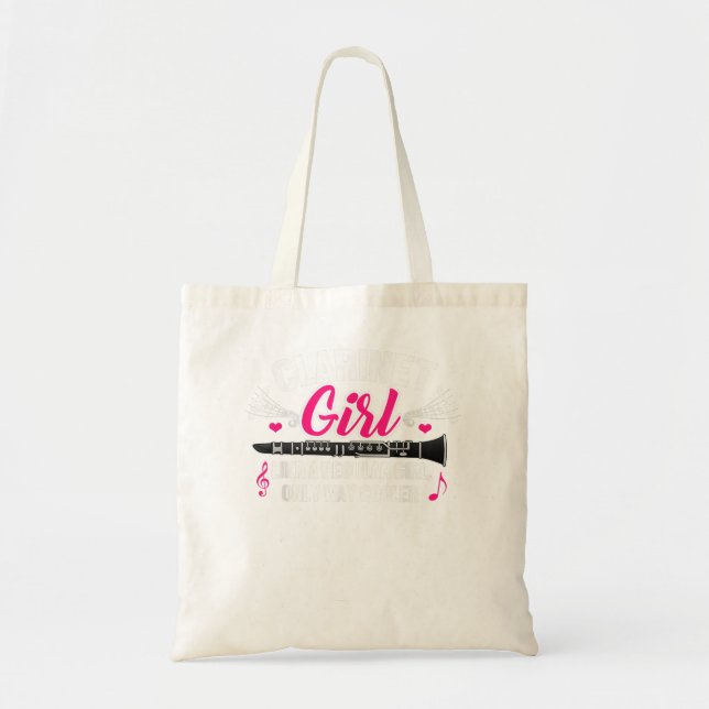 Clarinet Girl Funny Cute Marching Band Gifts Match Tygkasse (Framsidan)