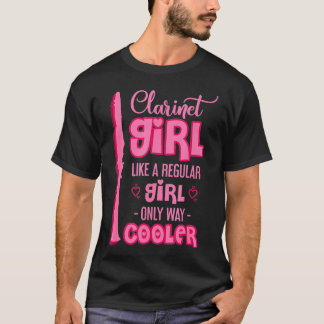 Clarinet Girl som en vanlig flicka Clarinet T Shirt
