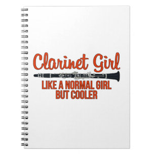 Clarinet Girl som en vanlig flicka men kylare Anteckningsbok