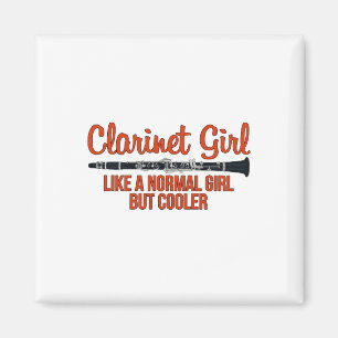 Clarinet Girl som en vanlig flicka men kylare Magnet