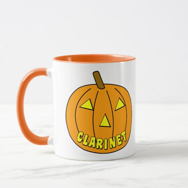 Clarinet Halloween Pumpkin Mugg (Vänster)