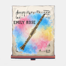 Clarinet Harmony: Färga vattenfärger. Knappfyllnin Fleecefilt