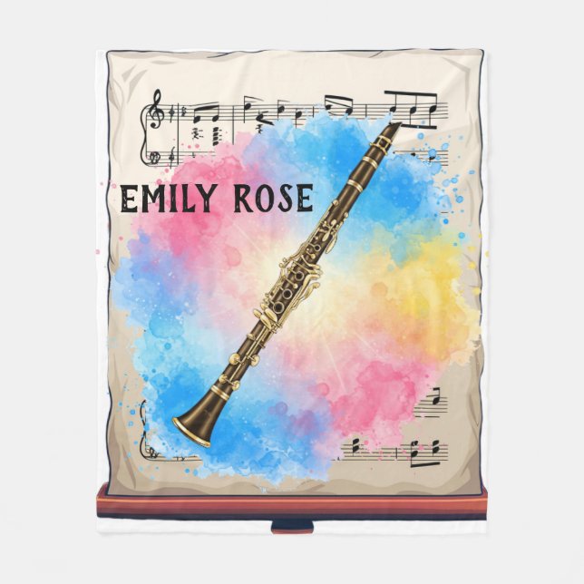 Clarinet Harmony: Färga vattenfärger. Knappfyllnin Fleecefilt (Framsidan)