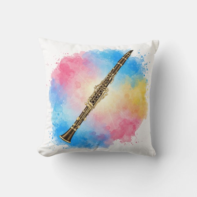 Clarinet Harmony: Färga vattenfärger. Kudde (Framsida)