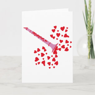 Clarinet Hearts Helgkort
