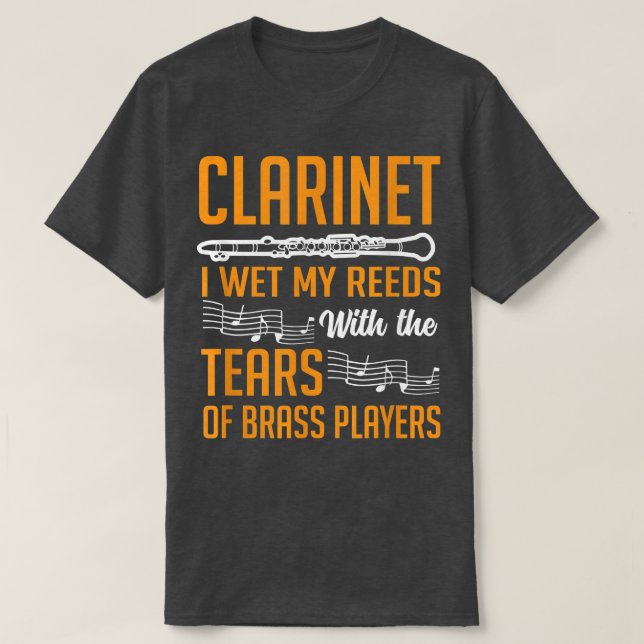 Clarinet I Blöt mina löften med Tårar Marching Ban T Shirt (Design framsida)