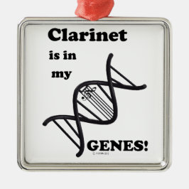 Clarinet i mina Genes Julgransprydnad Metall