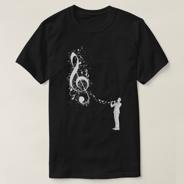 Clarinet Instrument Player Musical Note Clarinetis T Shirt (Design framsida)