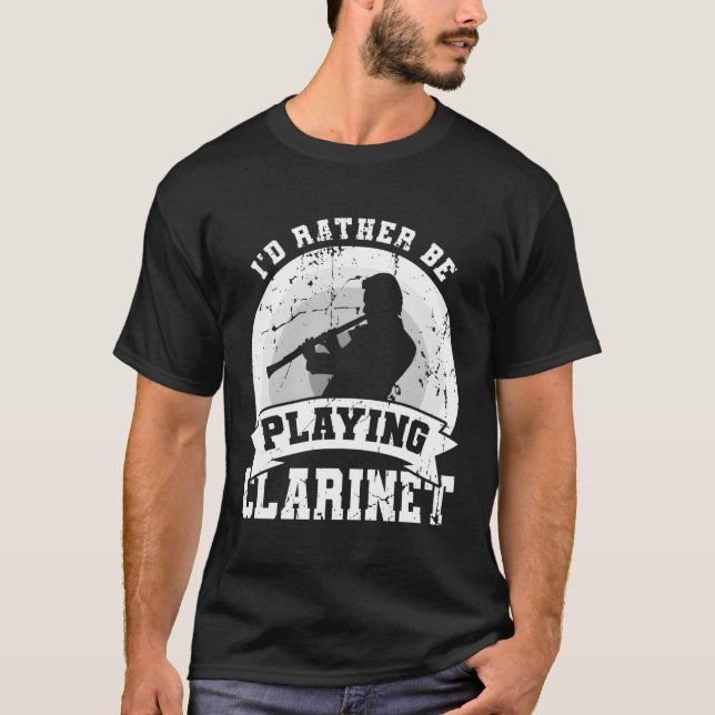 Clarinet Joke Clarinet Player T Shirt (Framsida)