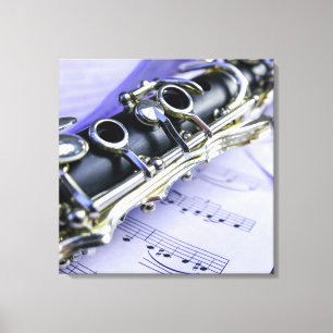 Clarinet Lakan Music Band Orchestra Canvastryck