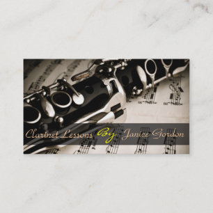 Clarinet Lessons Instrument Music Instructions Visitkort
