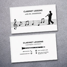 Clarinet Lessons Visitkort